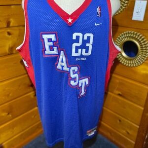 Vintage Lebron James Blue and Red East All-Star Jersey Cleveland Cavaliers